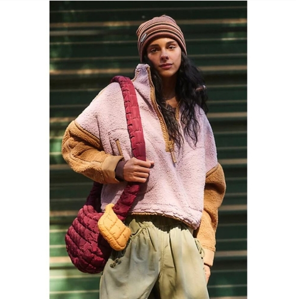 NTW FREE PEOPLE Mountain High Logo Fleece Half Zip - Picture 2 of 6